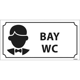 Bay WC Kapı İsimliği resmi