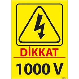 1000 V Uyarı Levhası için detaylı bilgi göster 1000 V Uyarı Levhası resmi