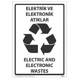 Elektrik ve Elektronik Atıklar Uyarı Levhası için detaylı bilgi göster Elektrik ve Elektronik Atıklar Uyarı Levhası resmi