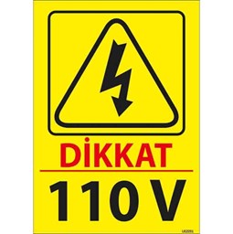 110 V Uyarı Levhası resmi