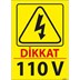 110 V Uyarı Levhası resmi