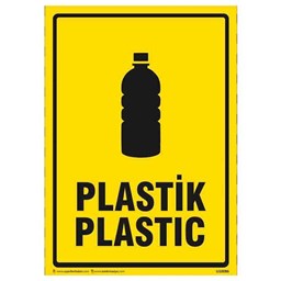 Plastik Atık Uyarı Levhası resmi