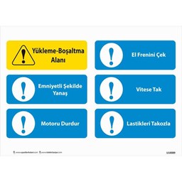 Yükleme Boşaltma Alanı Uyarı Levhası için detaylı bilgi göster Yükleme Boşaltma Alanı Uyarı Levhası resmi