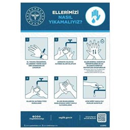 Ellerimizi Nasıl Yıkamalıyız Uyarı Levhası U10092 için detaylı bilgi göster Ellerimizi Nasıl Yıkamalıyız Uyarı Levhası U10092 resmi