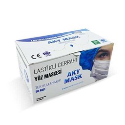 Cerrahi Maske 3 Katlı Lastikli Tam Ultrasonik resmi