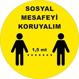 Sosyal Mesafeyi Koruyalım Yer Etiketi 30 cm U21068 için detaylı bilgi göster Sosyal Mesafeyi Koruyalım Yer Etiketi 30 cm U21068 resmi
