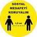 Sosyal Mesafeyi Koruyalım Yer Etiketi 30 cm U21068 resmi