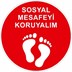 Sosyal Mesafeyi Koruyalım Yer Etiketi Kırmızı 30 cm U21074 resmi