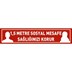1,5 Metre Sosyal Mesafe Sağlığınızı Korur Yer Etiketi İnsan Figürlü Şerit 70 cm U21087 resmi