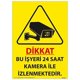 Bu İşyeri 24 Saat Kamera ile İzlenmektedir Uyarı Levhası U02186 için detaylı bilgi göster Bu İşyeri 24 Saat Kamera ile İzlenmektedir Uyarı Levhası U02186 resmi
