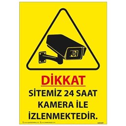 Sitemiz 24 Saat Kamera ile İzlenmektedir Uyarı Levhası U02187 için detaylı bilgi göster Sitemiz 24 Saat Kamera ile İzlenmektedir Uyarı Levhası U02187 resmi