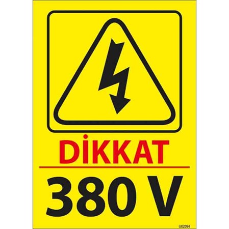 380 V Uyarı Levhası resmi