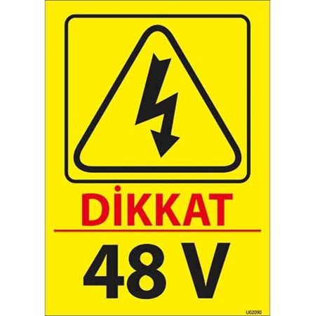 48 V Uyarı Levhası resmi