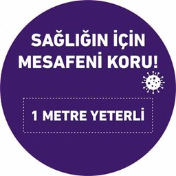 Sağlığın İçin Mesafeni Koru Yer Etiketi Mavi 30 cm için detaylı bilgi göster Sağlığın İçin Mesafeni Koru Yer Etiketi Mavi 30 cm resmi