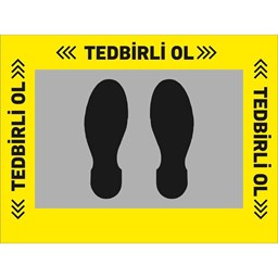 Tedbirli Ol Yer Etiketi Sarı 30x40 cm için detaylı bilgi göster Tedbirli Ol Yer Etiketi Sarı 30x40 cm resmi