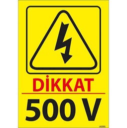 500 V Uyarı Levhası resmi