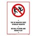 Top ve Rahatsız Edici Oyunlar Yasaktır Uyarı Levhası resmi