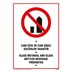 Cam Eşya ve Cam Şişeli İçecekler Yasaktır Uyarı Levhası resmi