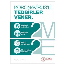 Koronavirüsü Tedbirler Yener Uyarı Levhası resmi