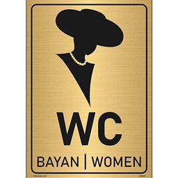 Bayan WC Uyarı Levhası 17x24 cm için detaylı bilgi göster Bayan WC Uyarı Levhası 17x24 cm resmi