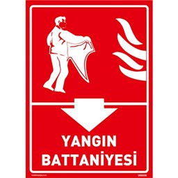 Yangın Battaniyesi Uyarı Levhası için detaylı bilgi göster Yangın Battaniyesi Uyarı Levhası resmi