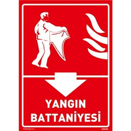 Yangın Battaniyesi Uyarı Levhası resmi