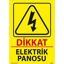 Dikkat Elektrik Panosu Uyarı Levhası için detaylı bilgi göster Dikkat Elektrik Panosu Uyarı Levhası resmi