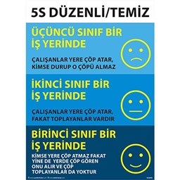 5S Düzenli Temiz Uyarı Levhası resmi