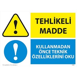 Tehlikeli Madde Uyarı Levhası için detaylı bilgi göster Tehlikeli Madde Uyarı Levhası resmi