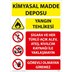 Kimyasal Madde Deposu Uyarı Levhası resmi