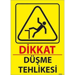 Düşme Tehlikesi Uyarı Levhası için detaylı bilgi göster Düşme Tehlikesi Uyarı Levhası resmi