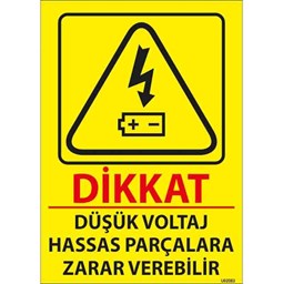 Düşük Voltaj Uyarı Levhası resmi