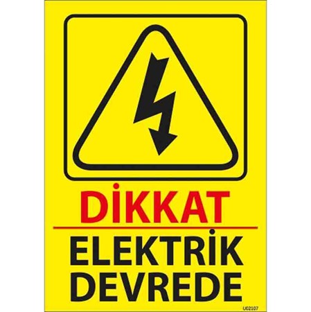 Elektrik Devrede Uyarı Levhası resmi