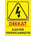 Elektrik Topraklanmıştır Uyarı Levhası resmi