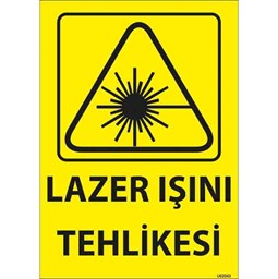 Lazer Işını Tehlikesi Uyarı Levhası resmi