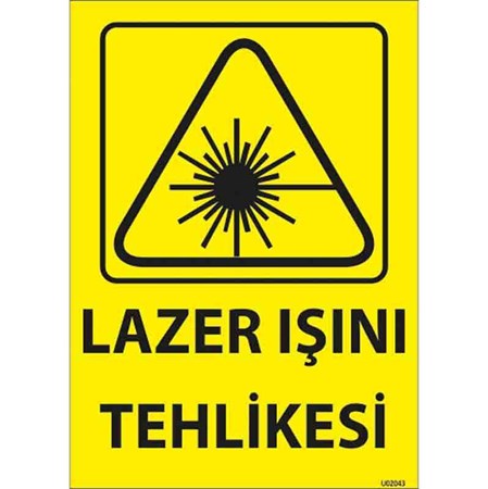Lazer Işını Tehlikesi Uyarı Levhası resmi