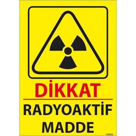 Radyoaktif Madde Uyarı Levhası resmi