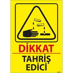 Tahriş Edici Uyarı Levhası için detaylı bilgi göster Tahriş Edici Uyarı Levhası resmi