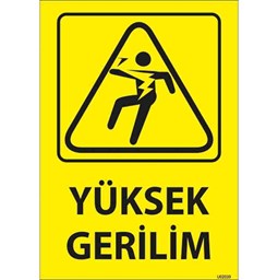 Yüksek Gerilim Uyarı Levhası için detaylı bilgi göster Yüksek Gerilim Uyarı Levhası resmi