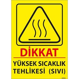 Yüksek Sıcaklık Tehlikesi Uyarı Levhası için detaylı bilgi göster Yüksek Sıcaklık Tehlikesi Uyarı Levhası resmi