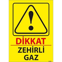 Zehirli Gaz Uyarı Levhası için detaylı bilgi göster Zehirli Gaz Uyarı Levhası resmi