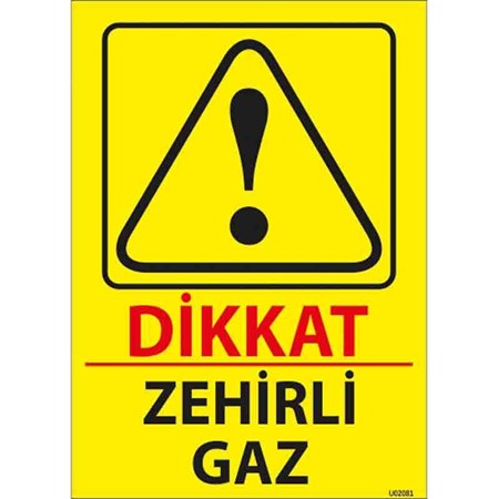 Zehirli Gaz Uyarı Levhası resmi