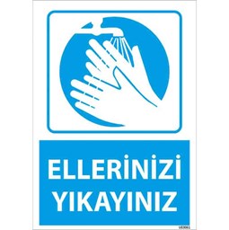 Ellerinizi Yıkayınız Uyarı Levhası resmi