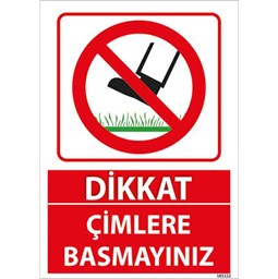 Çimlere Basmayınız Uyarı Levhası için detaylı bilgi göster Çimlere Basmayınız Uyarı Levhası resmi