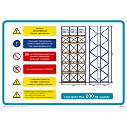 Depolama Talimatları Uyarı Levhası resmi