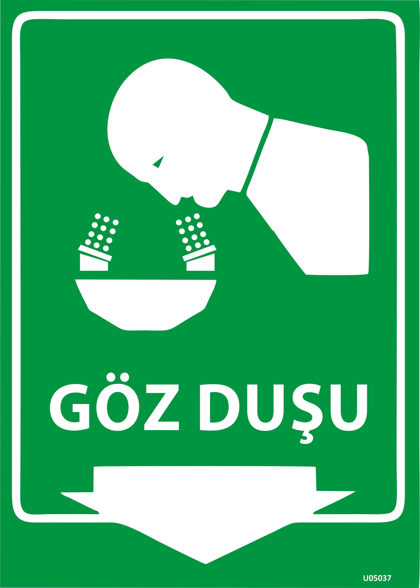 Göz Duşu Uyarı Levhası resmi