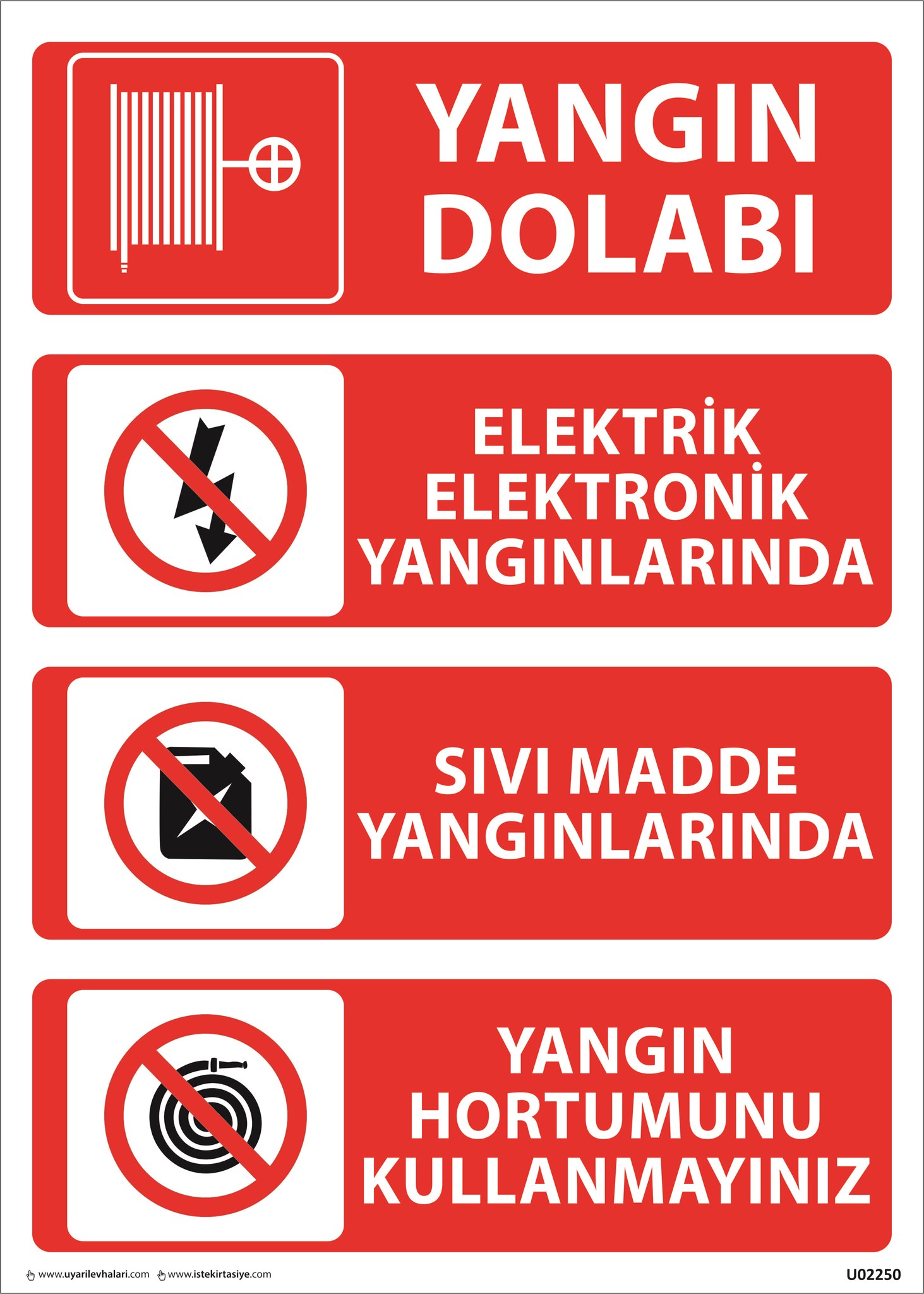 Yangın Dolabı Bilgilendirme Uyarı Levhası resmi
