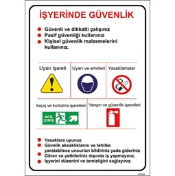 Güvenlik Talimatı Uyarı Levhası için detaylı bilgi göster Güvenlik Talimatı Uyarı Levhası resmi