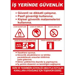 İş Yerinde Güvenlik Talimatı Uyarı Levhası için detaylı bilgi göster İş Yerinde Güvenlik Talimatı Uyarı Levhası resmi