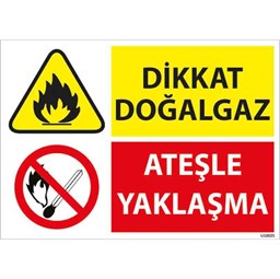 Dikkat Doğalgaz Tip 3 Uyarı Levhası için detaylı bilgi göster Dikkat Doğalgaz Tip 3 Uyarı Levhası resmi